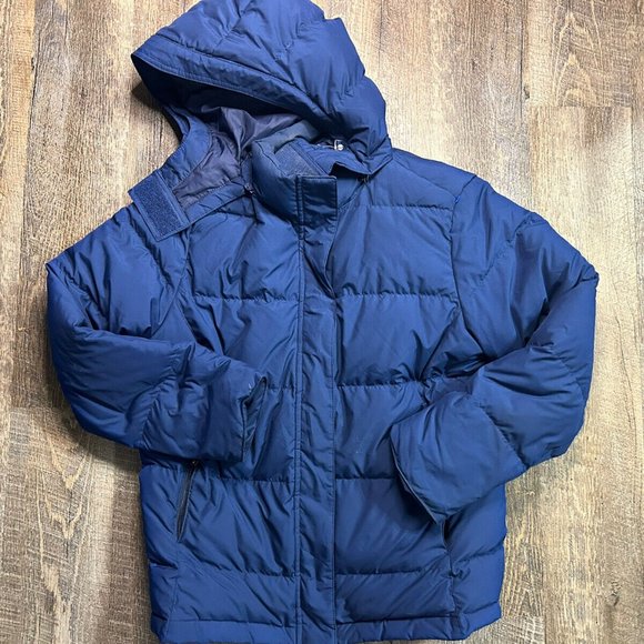 Other - L.L. Bean L Petite Blue Puffer Goose Down TEk Jacket Coat Full Zip